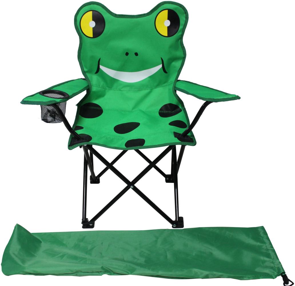 Kinder Anglersessel m. Getränkehalter Garten Campingstuhl faltbar Frosch Bild 1