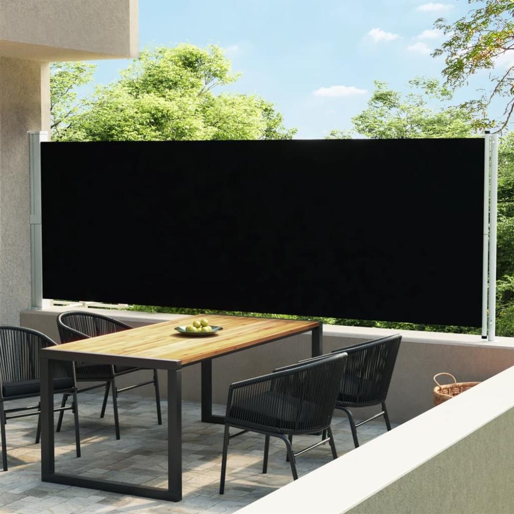 vidaXL Seitenmarkise Ausziehbar 600x160 cm Schwarz 313375 Bild 1