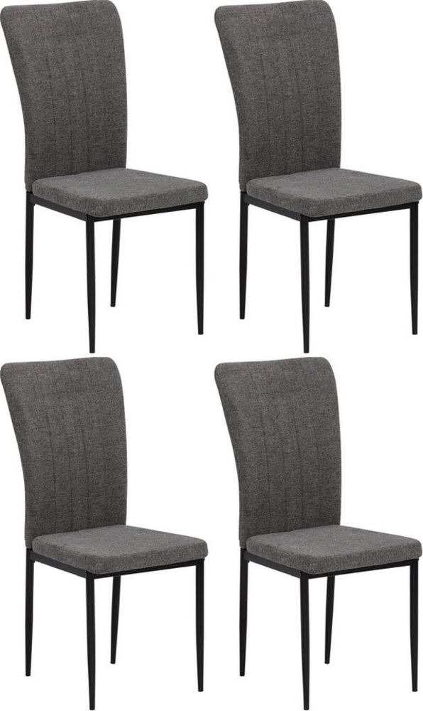 Home affaire 4-Fußstuhl Bergamo (Set, 4 St), erhältlich in Samt, Vintage-Mikrofaser und Webstoff in vielen Farben Bild 1