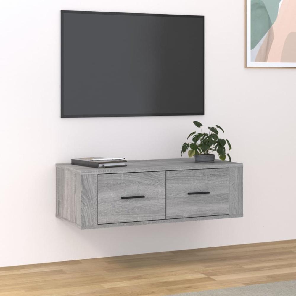 vidaXL TV-Wandschrank Grau Sonoma 80x36x25 cm Holzwerkstoff 816838 Bild 1