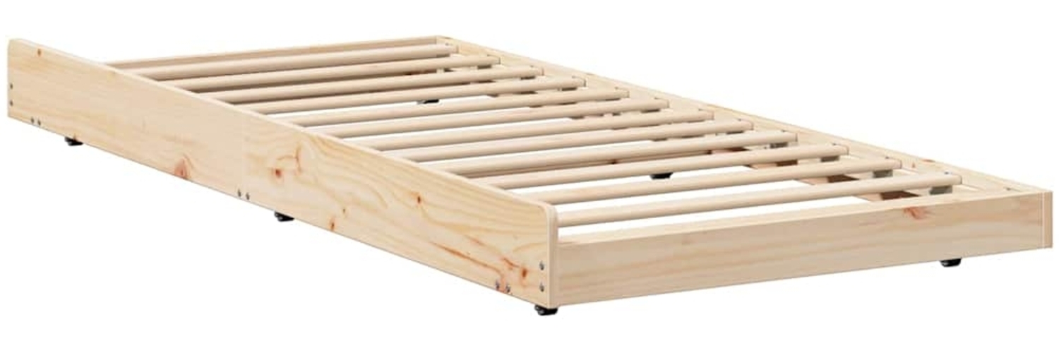 vidaXL Bettgestell Braun 80 x 200 cm Massivholz Kiefer 873424 Bild 1
