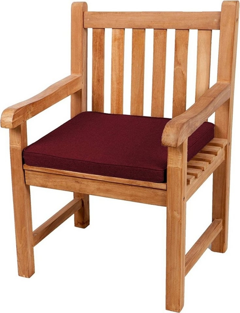 Gutekissen® Sitzkissen für Bank, Gartenschaukeln, Sitz, glatt. FK5 (40x40x5, Bordeaux) Bild 1