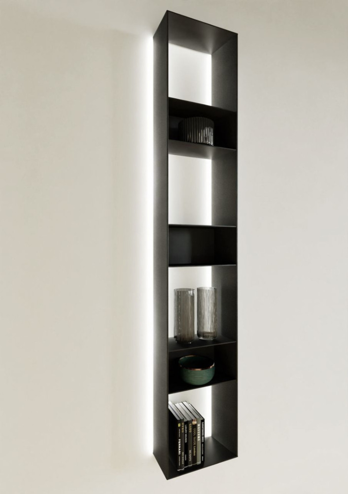 Naber 8041240 transFORM Solitärregal, 2100 x 300 x 180 mm (H x B x T) für Regalsystem, schwarz matt Bild 1