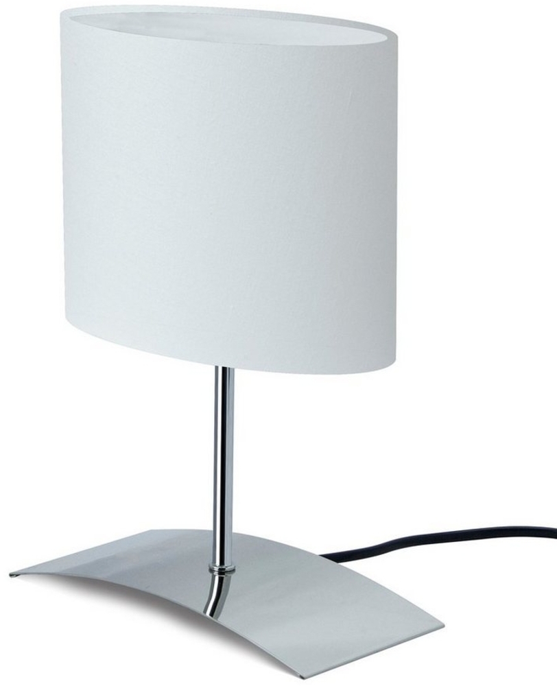 TRANGO LED Tischleuchte, 2018-04WL LED Nachttischlampe *WHITE HOUSE* Tischleuchte mit Stoffschirm in Weiß inkl. 1x E14 LED Leuchtmittel 3000K warmweiß, Lampe, Fensterbank Leuchte, Nachttischleuchte für Schlafzimmer Bild 1