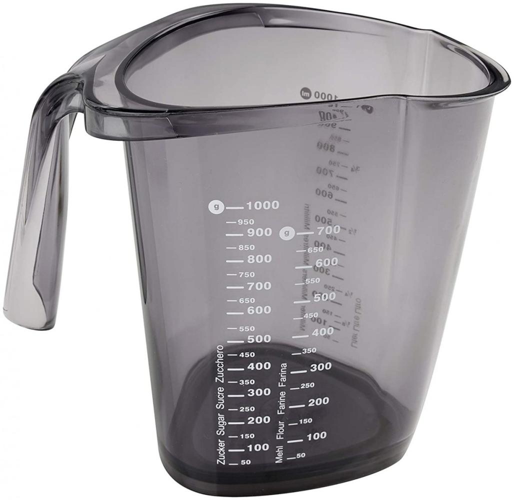 Design Messbecher 1 Liter Maßbecher Grau Transparent Backzubehör Dr. Oetker 1487 Bild 1