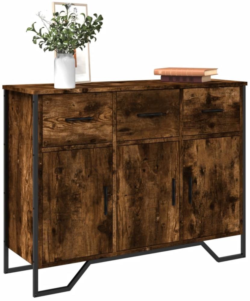 vidaXL Sideboard Räuchereiche 97x32,5x74,5 cm Holzwerkstoff 848561 Bild 1