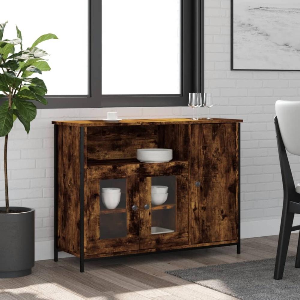 vidaXL Sideboard Räuchereiche 100x35x75 cm Holzwerkstoff 835511 Bild 1