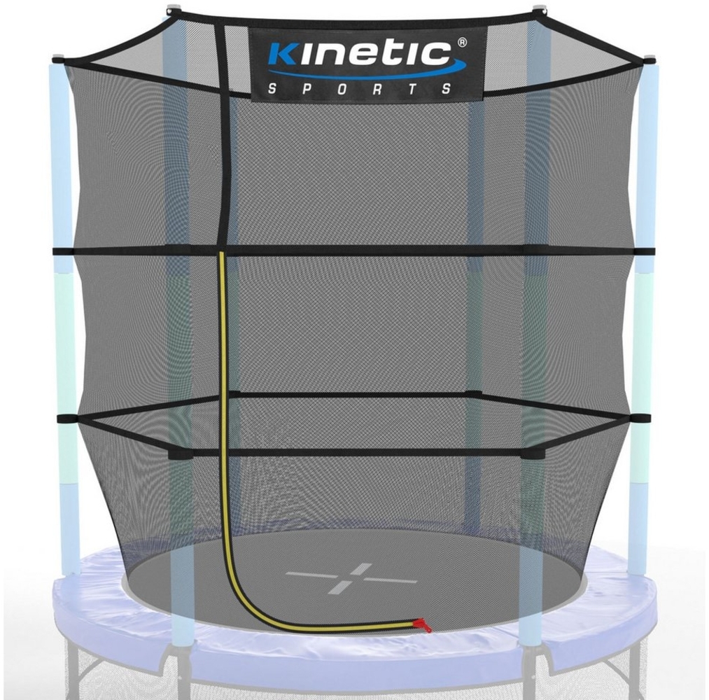 Kinetic Sports Trampolinnetz, Ersatz Fangnetz Netz mit Reißverschluss, UV-beständig Bild 1