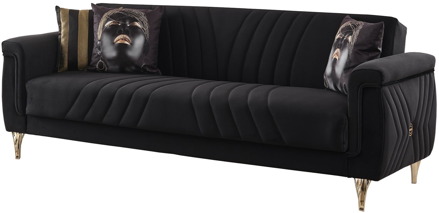 Schlafsofa Lecce / Lozan, Stoff, Anthrazit, 230 x 84 x 86 cm Bild 1