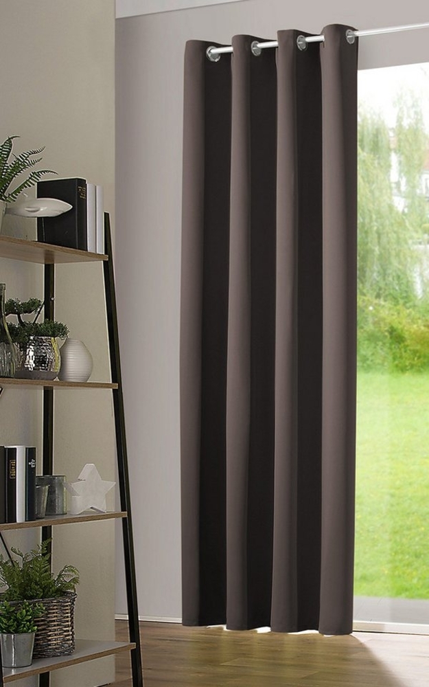 heimtexland Verdunkelungsvorhang Thermo- Verdunkelungsgardine Vorhang Ösenschal uni (1 St), Ösen, verdunkelnd, Verdunkelungsstoff, Schalldämmung Bild 1