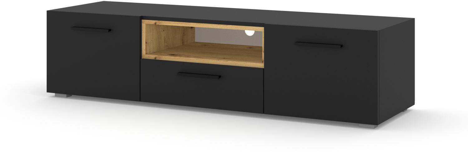 TV-Schrank ANETTE 151 cm schwarze Artisan-Eiche Bild 1