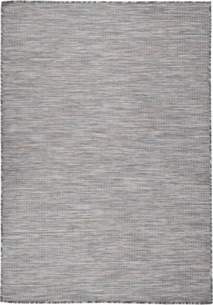 vidaXL Outdoor-Teppich Flachgewebe 160x230 cm Braun und Blau 340818 Bild 1