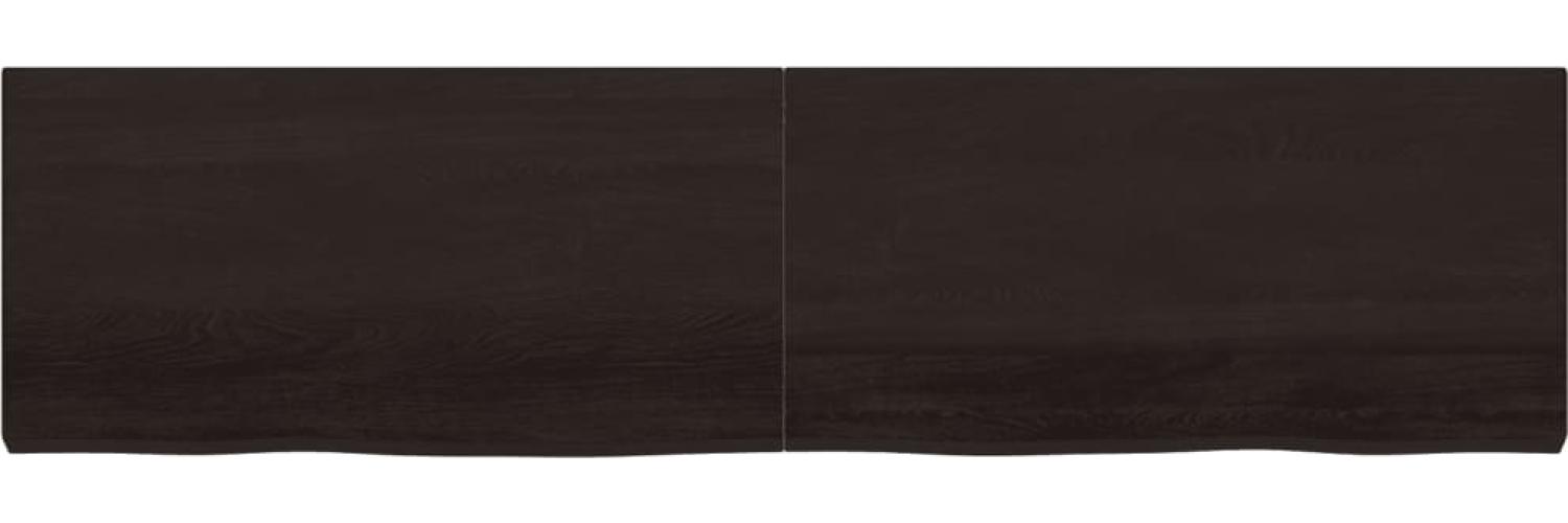 vidaXL Tischplatte Dunkelbraun 200x50x(2-6)cm Massivholz Eiche 3156461 Bild 1
