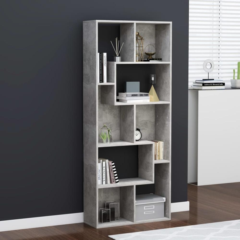 Bücherregal >Beetzendorf-I< (B/H/T: 67 x 161 x 24 cm) in Grau - 67 x 161 x 24 cm (BxHxT) Bild 1
