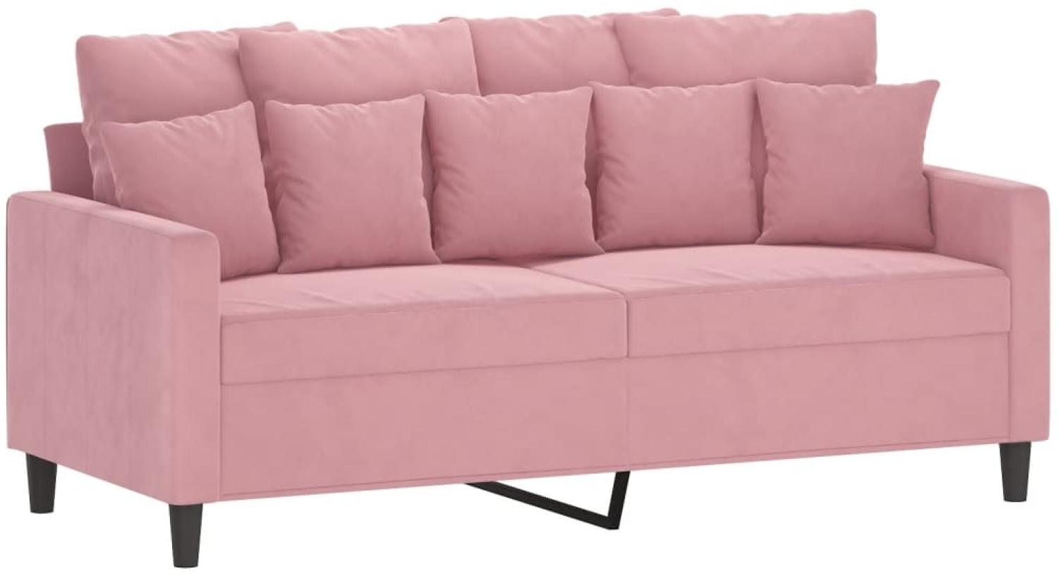 vidaXL 2-Sitzer-Sofa Rosa 140 cm Samt 359306 Bild 1
