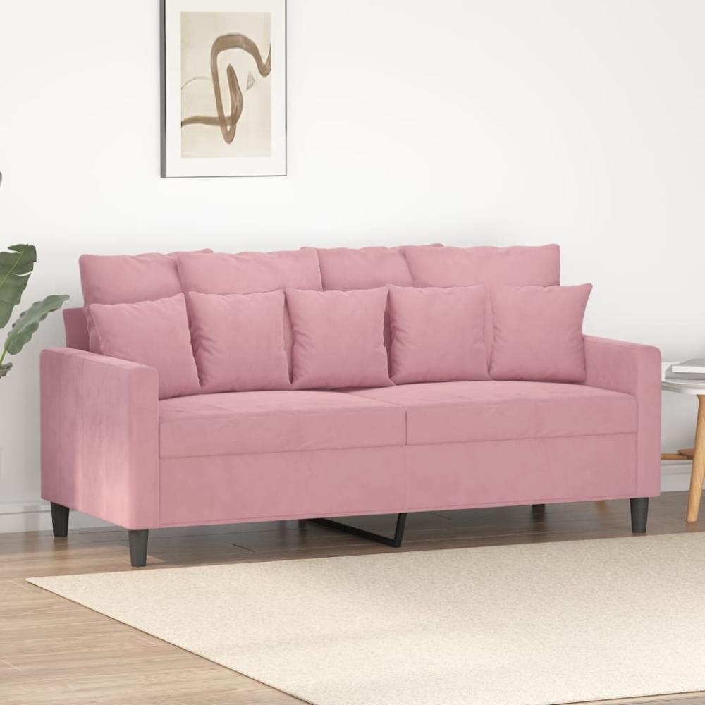 vidaXL 2-Sitzer-Sofa Rosa 140 cm Samt 359306 Bild 1