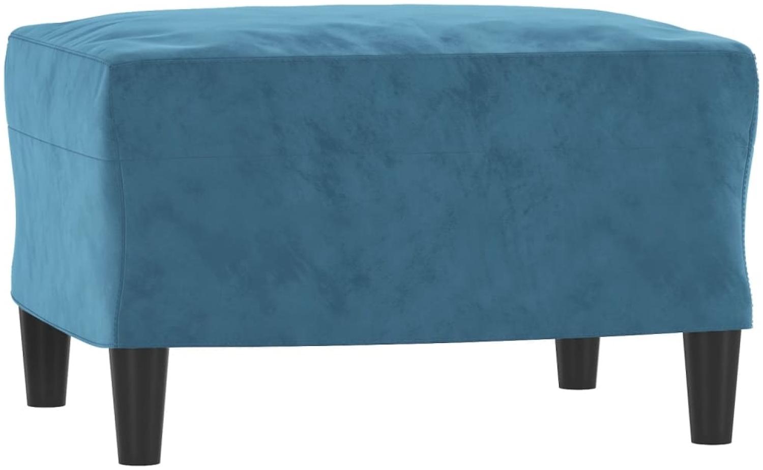 vidaXL Fußhocker Blau 60x50x41 cm Samt 349302 Bild 1
