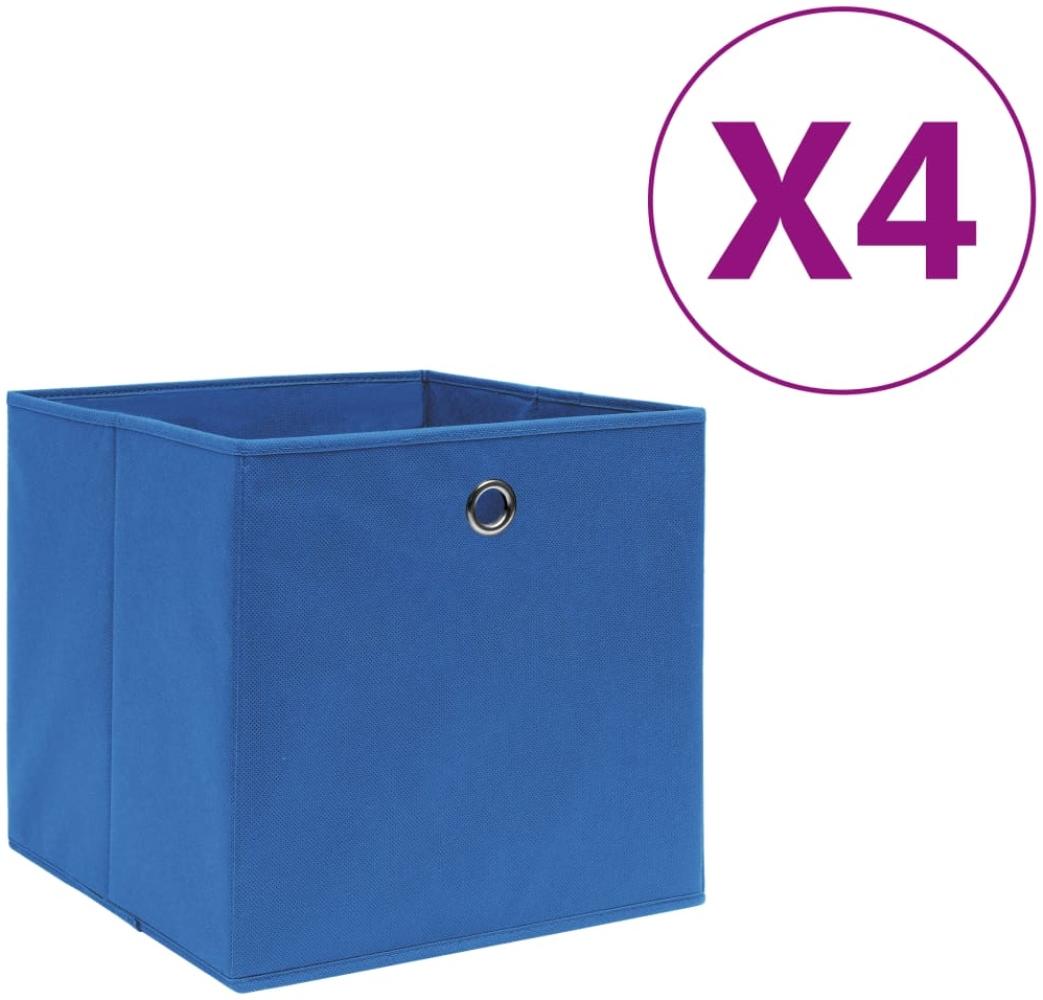 vidaXL Aufbewahrungsboxen 4 Stk. Vliesstoff 28x28x28 cm Blau 325195 Bild 1