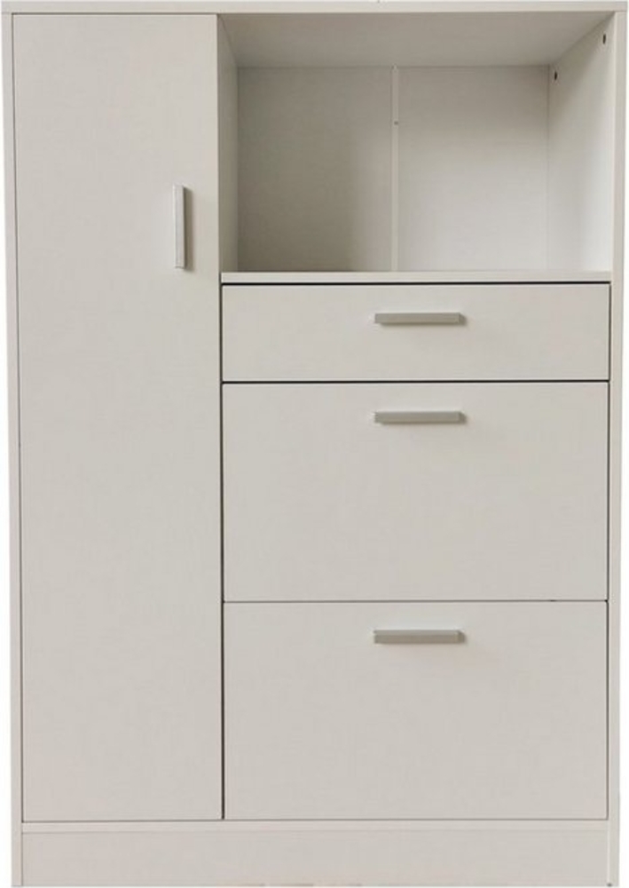 HTI-Living Hochschrank Küchenschrank Weiß Blanca L (Stück, 1-St, 1 Küchenschrank) Mehrzweckschrank Mikrowellenschrank Bild 1