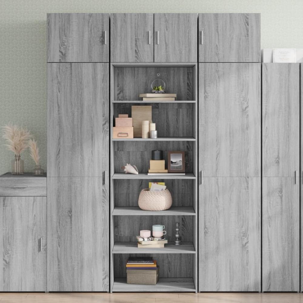 vidaXL Highboard Grau Sonoma 70x41x185 cm Holzwerkstoff 3281692 Bild 1