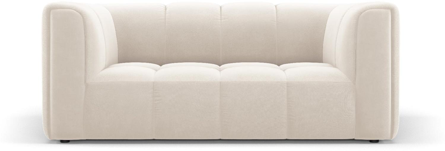 Micadoni Sofa Serena 2-Sitzer Samtstoff Hellbeige Bild 1