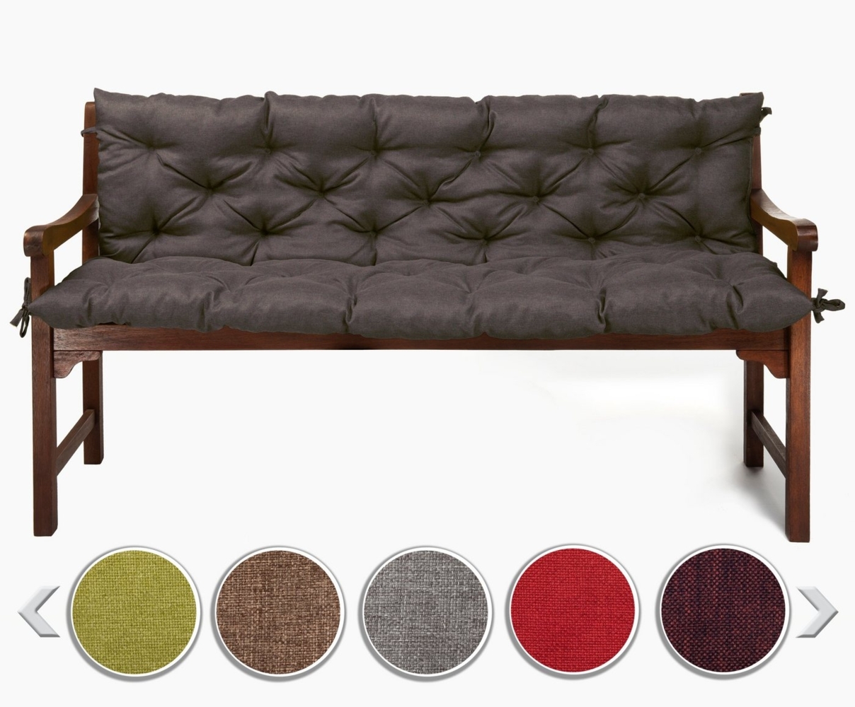 sunnypillow Bankauflage Bankauflage Stuhlkissen viele Farben und Größen zur Auswahl, 100 cm x 40 cm x 40 cm anthrazit Bild 1