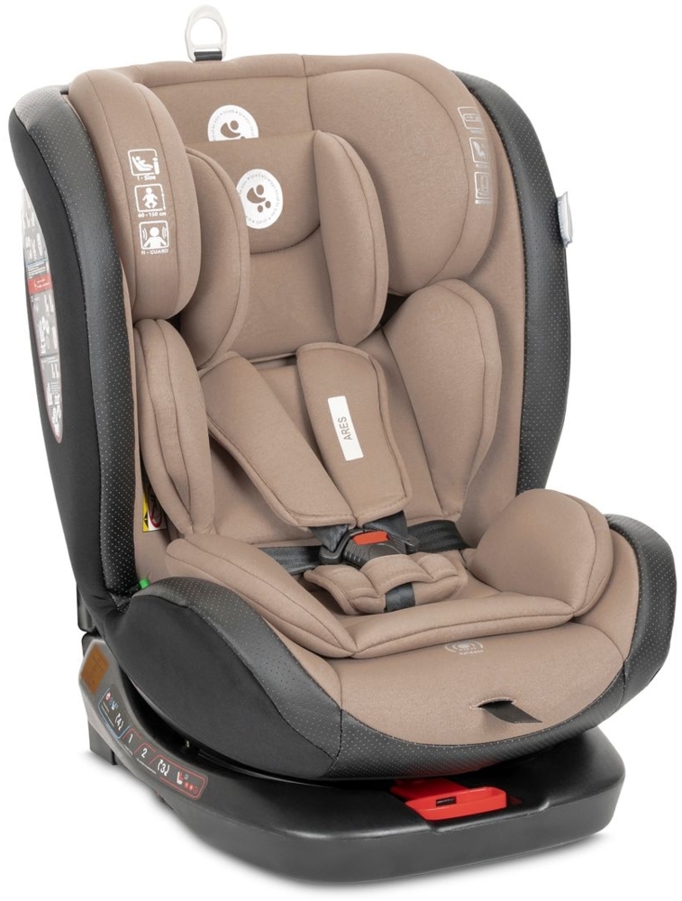Lorelli Kindersitz Ares i-Size (40-150cm) Isofix, verstellbar, Sitz 360° drehbar beige braun Bild 1