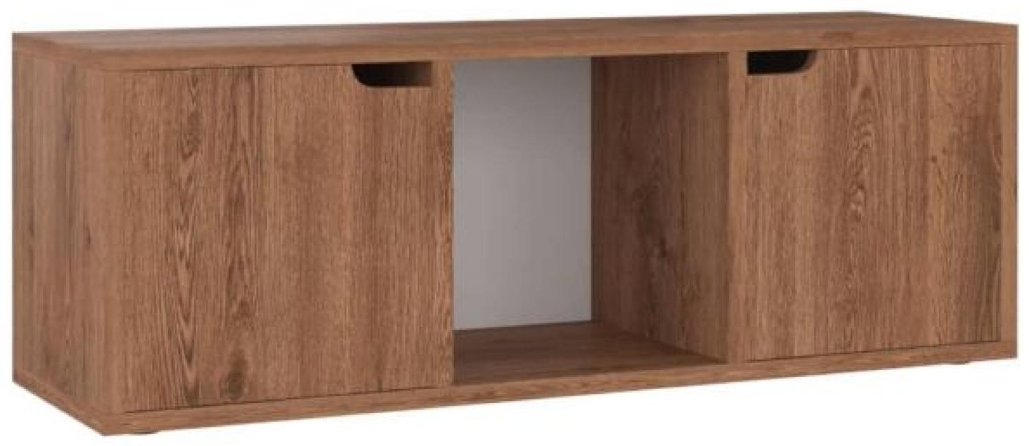 vidaXL TV-Schrank Braun Eichen-Optik 88,5x27,5x30,5 cm Holzwerkstoff 338179 Bild 1