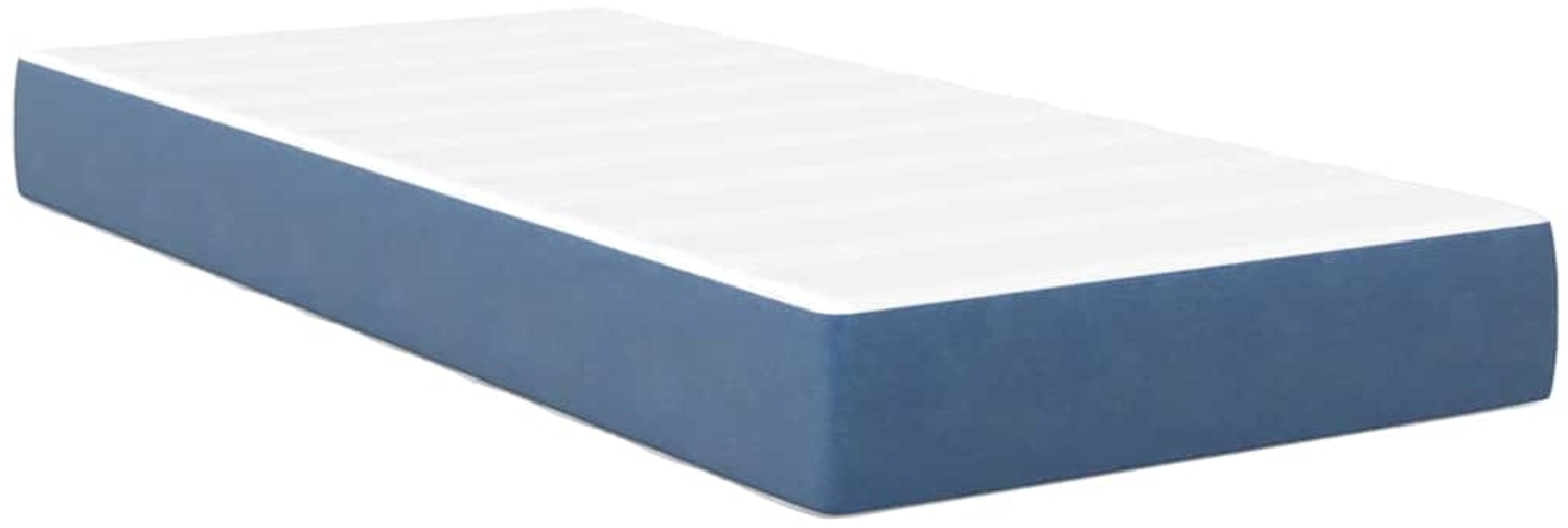 vidaXL Bettmatratze mit Matratze Blau 90 x 200 cm Stoff 42008269 Bild 1