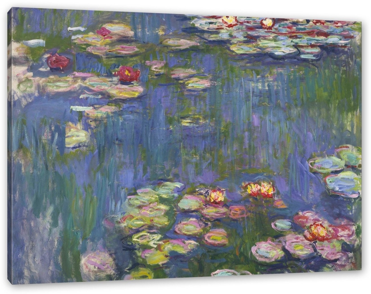 Pixxprint Leinwandbild Claude Monet - Seerosen V, Claude Monet - Seerosen V (1 St), Leinwandbild fertig bespannt, inkl. Zackenaufhänger Bild 1