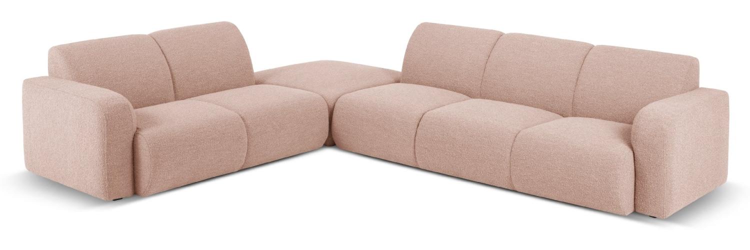 Micadoni Boucle Ecksofa Molino 6-Sitzer Links Boucle Puderrosa Bild 1