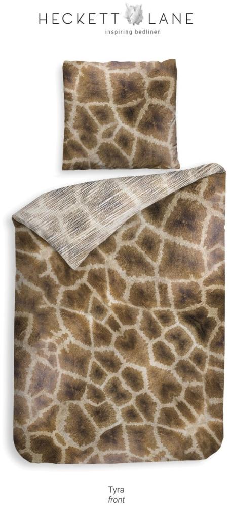 Heckett & Lane GOTS Satin Bettwäsche - Giraffe 155x220 / 80x80 Bild 1