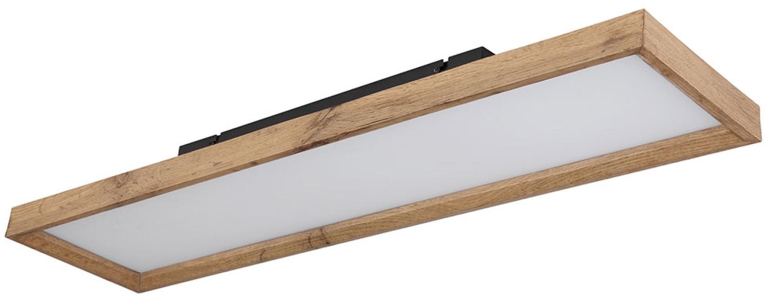 LED Deckenleuchte, Holzoptik, CCT, Landhaus, opal, L 80cm Bild 1