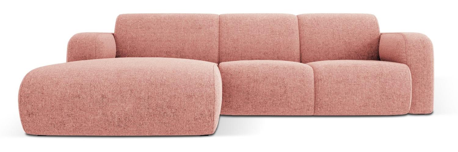 Micadoni Boucle Ecksofa Molino 4-Sitzer Links Chenille Rosa Bild 1