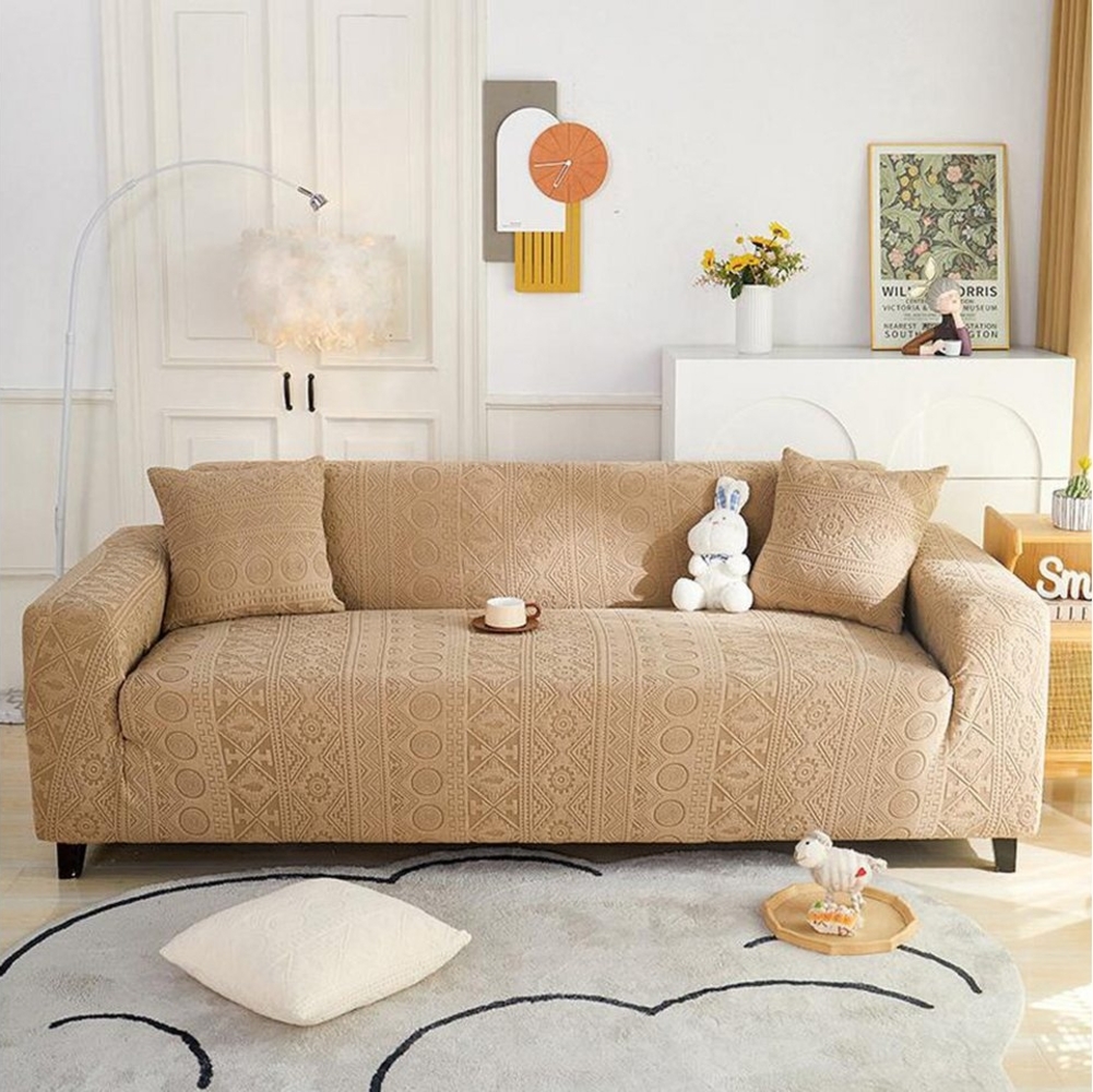 Lollanda Sofahusse Stretch-Sofabezug Elastisch Couch Sesselbezug mit dezentem Muster Bild 1