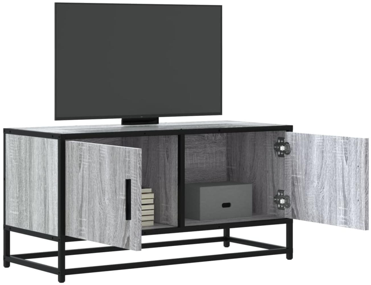 vidaXL TV-Schrank Grau Sonoma 80x34,5x40 cm Holzwerkstoff und Metall 848827 Bild 1