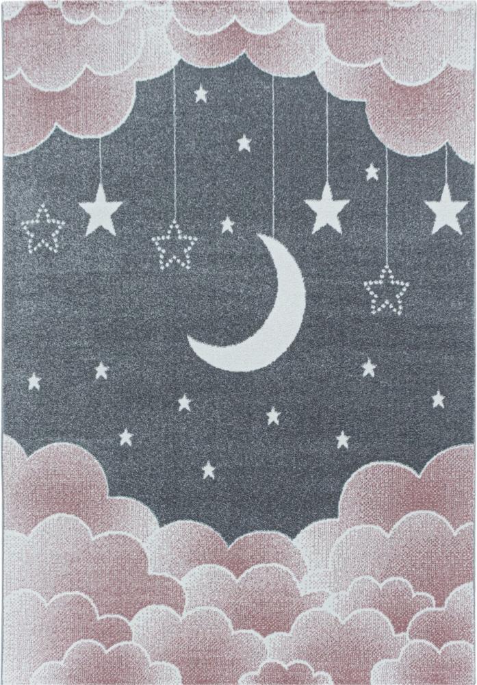 Kinder Teppich Fabio rechteckig - 140x200 cm - Pink Bild 1