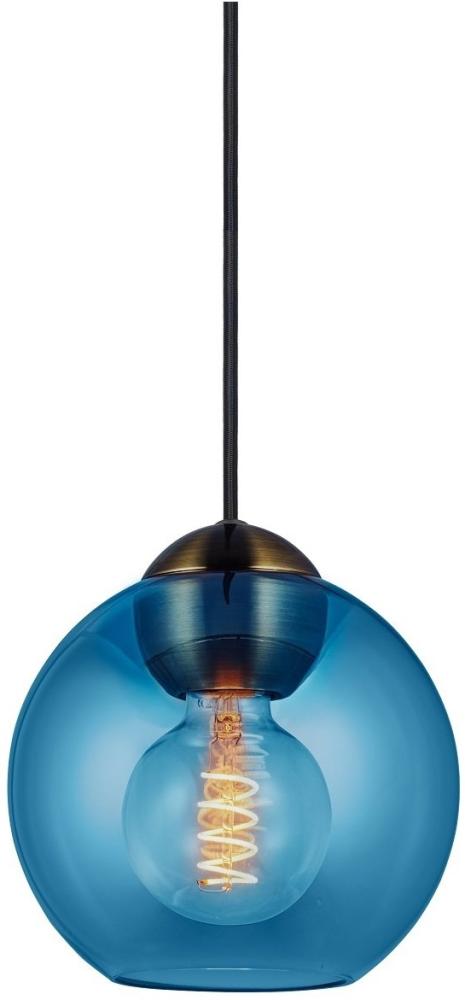 Halo Design 743087 Pendelleuchte Bubbles E27 blau 18cm Bild 1