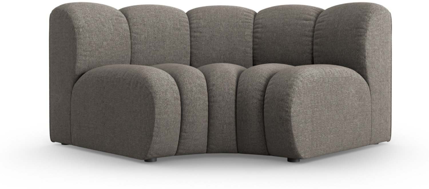 Micadoni rundes Eckmodul Lupine Chenille Haga Grau Bild 1