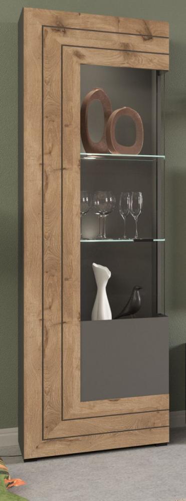 Vitrine Freno - Grau / Nox Oak Bild 1