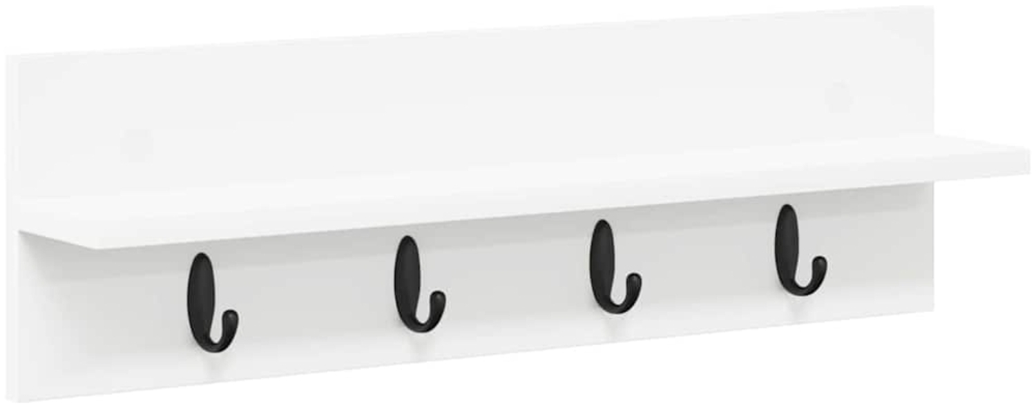 vidaXL Wandmontierter Kleiderständer mit Regal Weiß 60 x 10.5 x 18 cm 874387 Bild 1