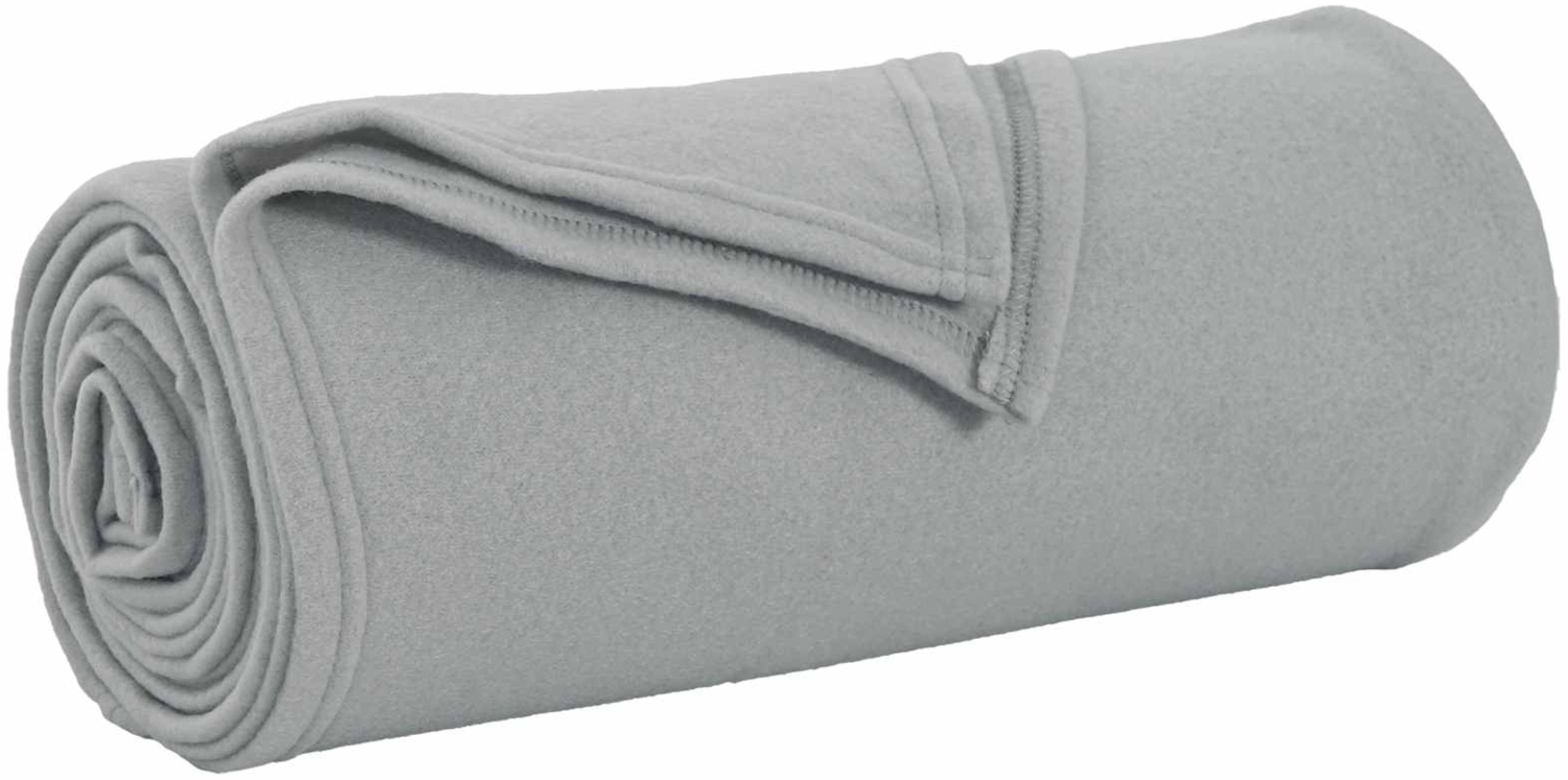 Überwurfdecke, Wohndecke Grau 170 x 130 cm Fleece Bild 1