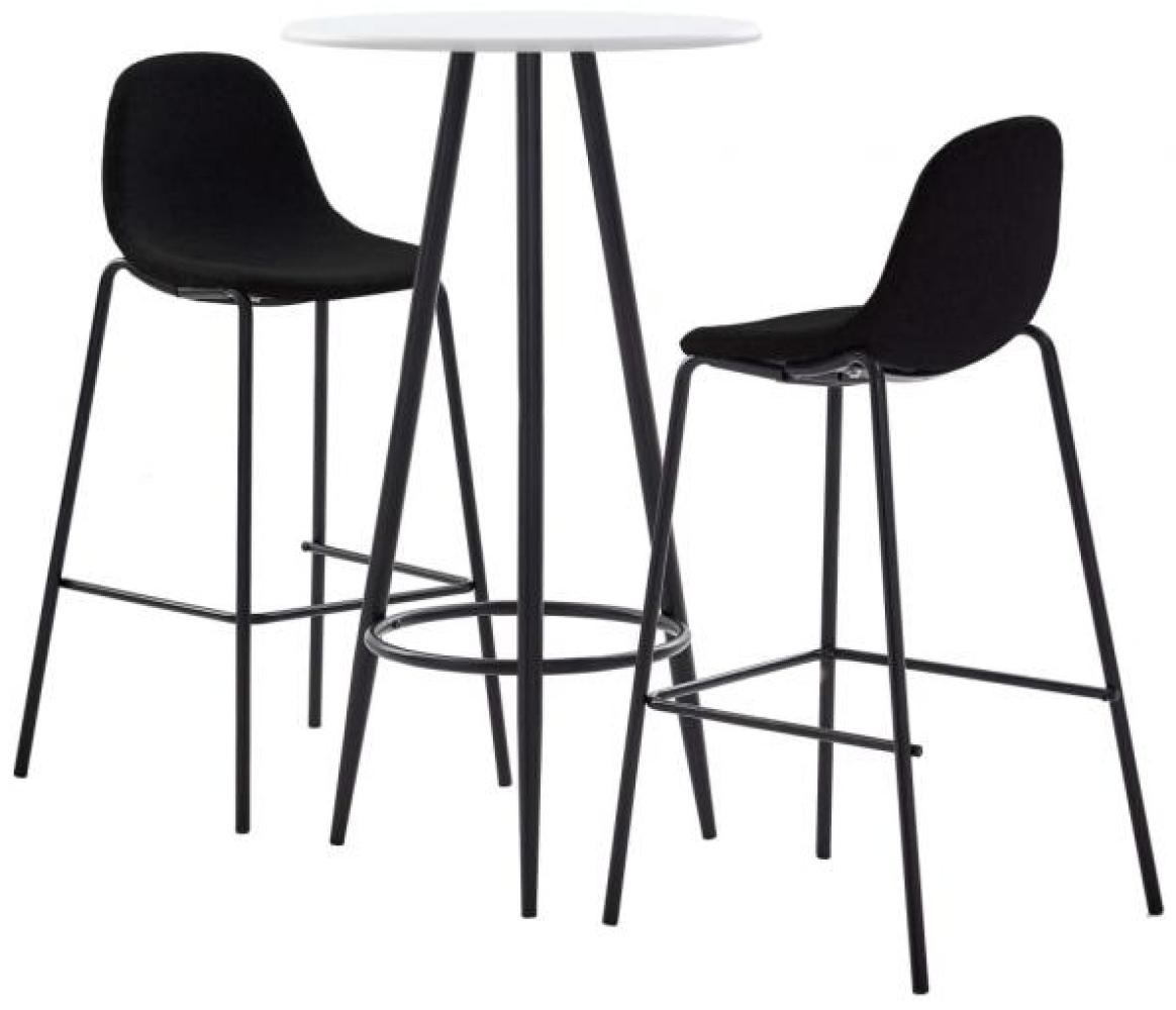 vidaXL 3-tlg. Bar-Set Stoff Schwarz [3051137] Bild 1
