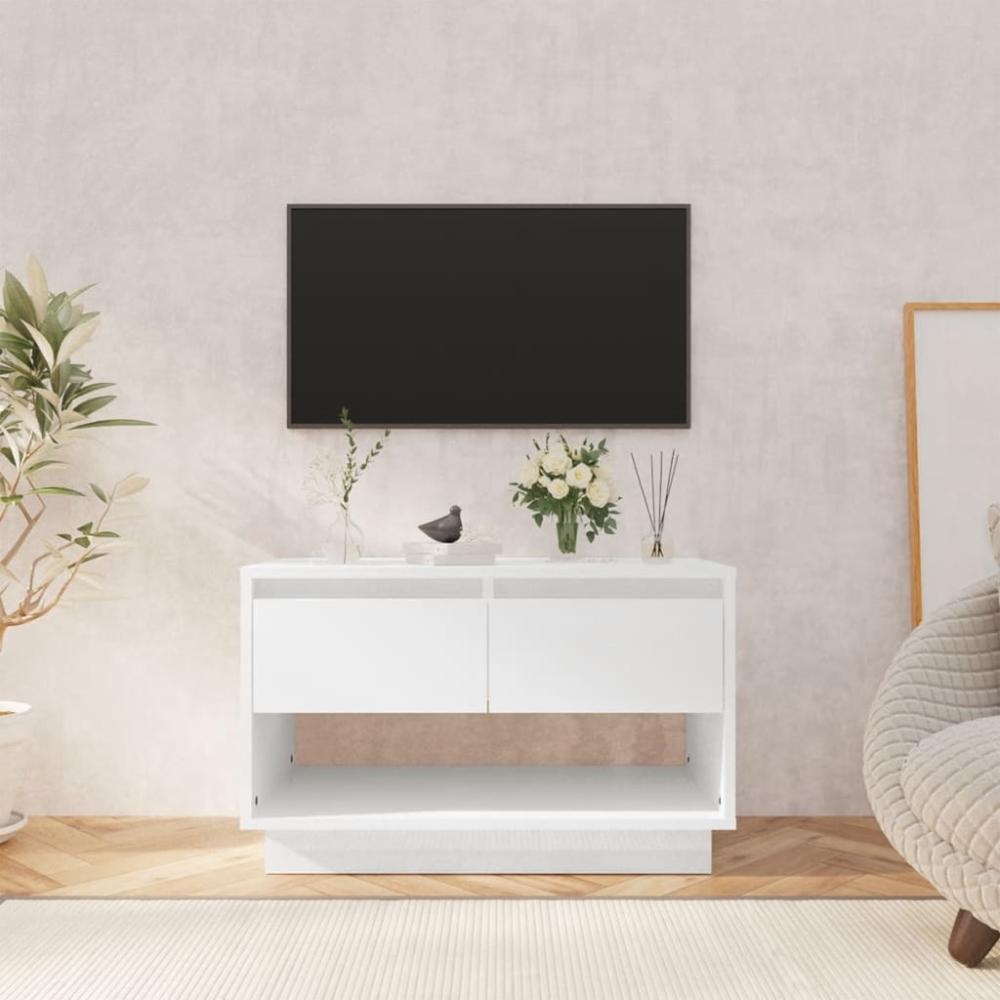 TV-Schrank Hochglanz-Weiß 70 x 41 x 44 cm Holzwerkstoff Bild 1