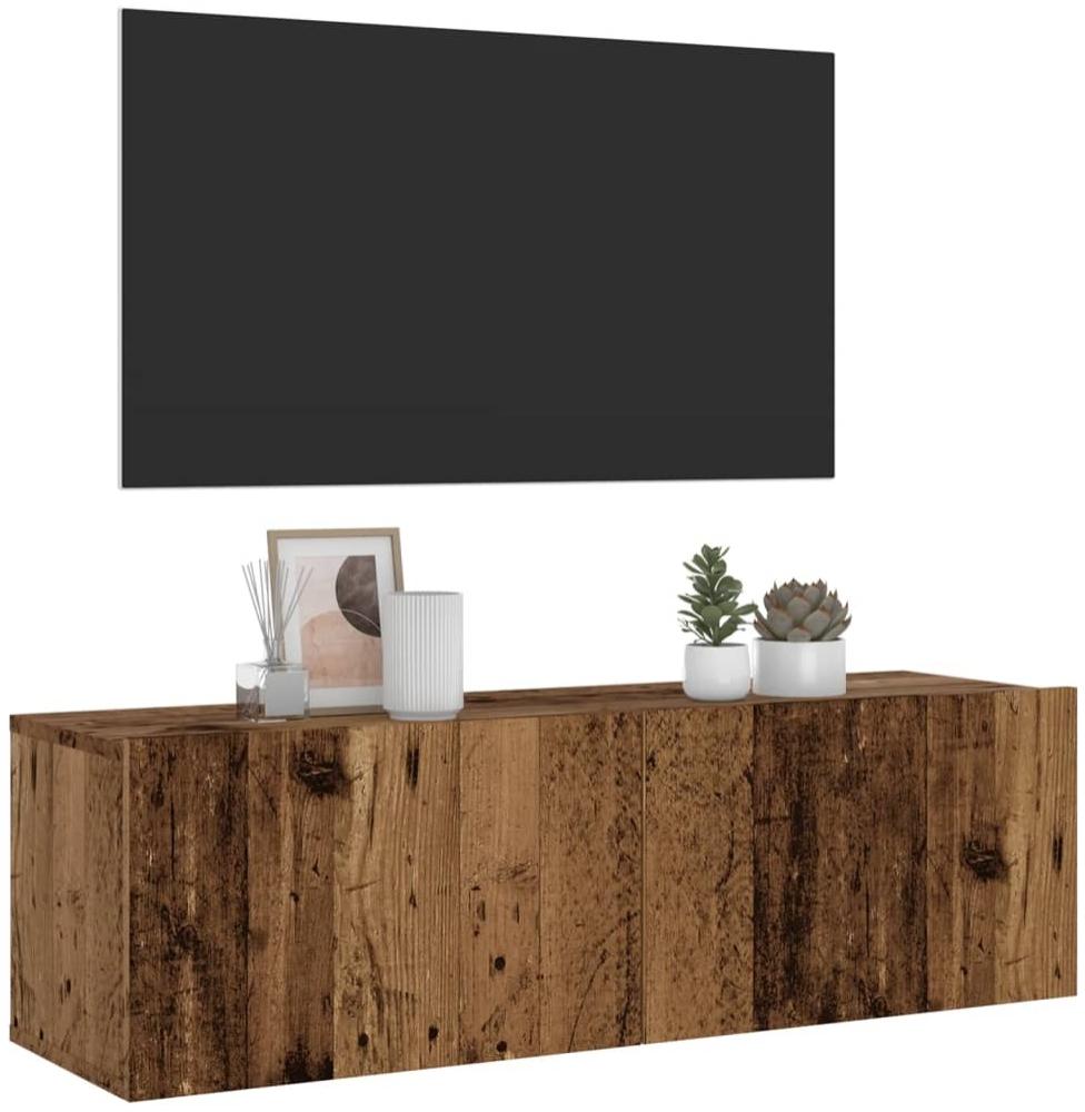 vidaXL TV-Wandschrank Altholz-Optik 100x30x30 cm Holzwerkstoff 856018 Bild 1