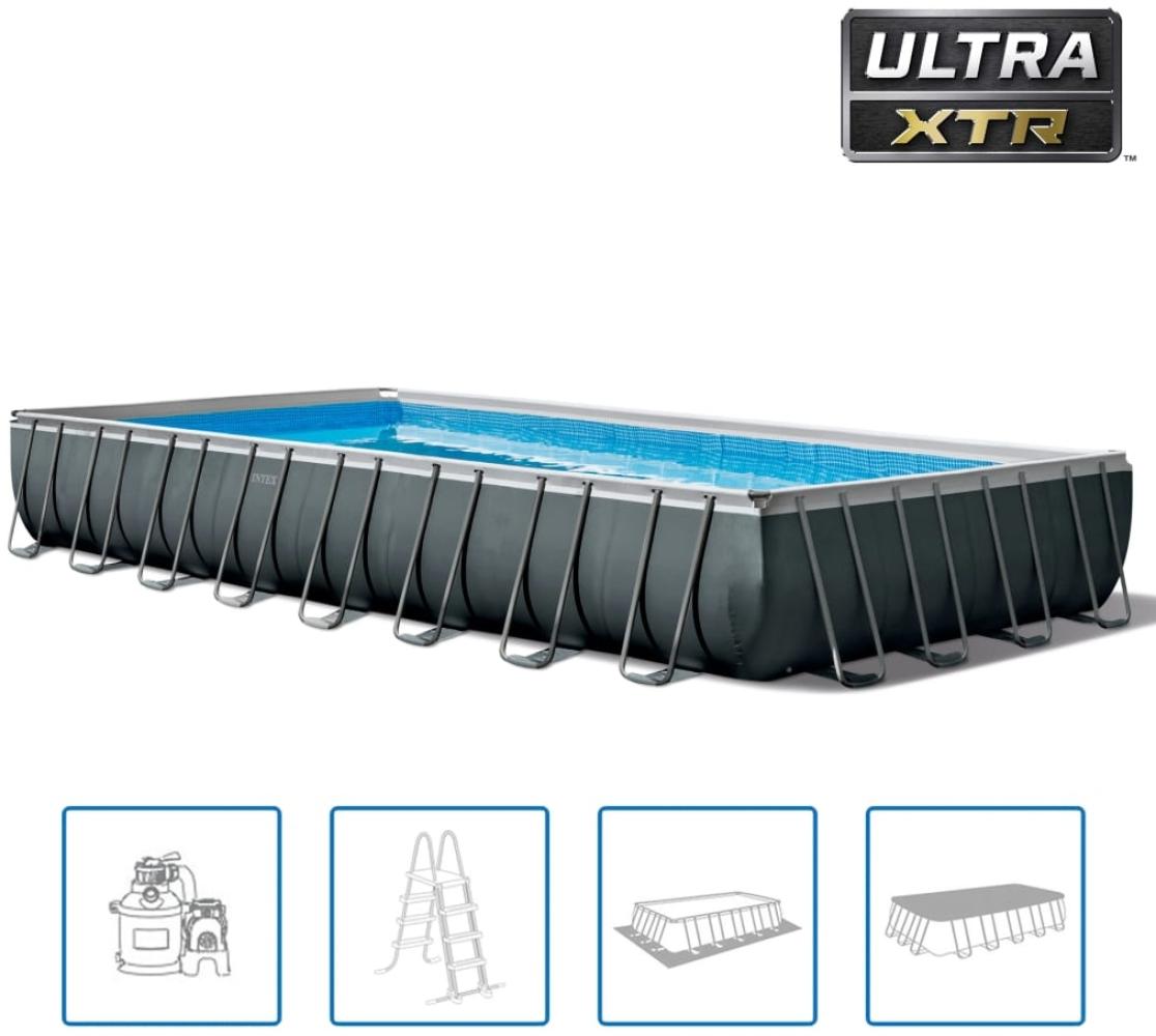 Intex 'Frame Swimming Pool Set Ultra Quadra XTR', anthrazit, 975 x 488 x 132 cm, inkl. Sandfilteranlage Bild 1