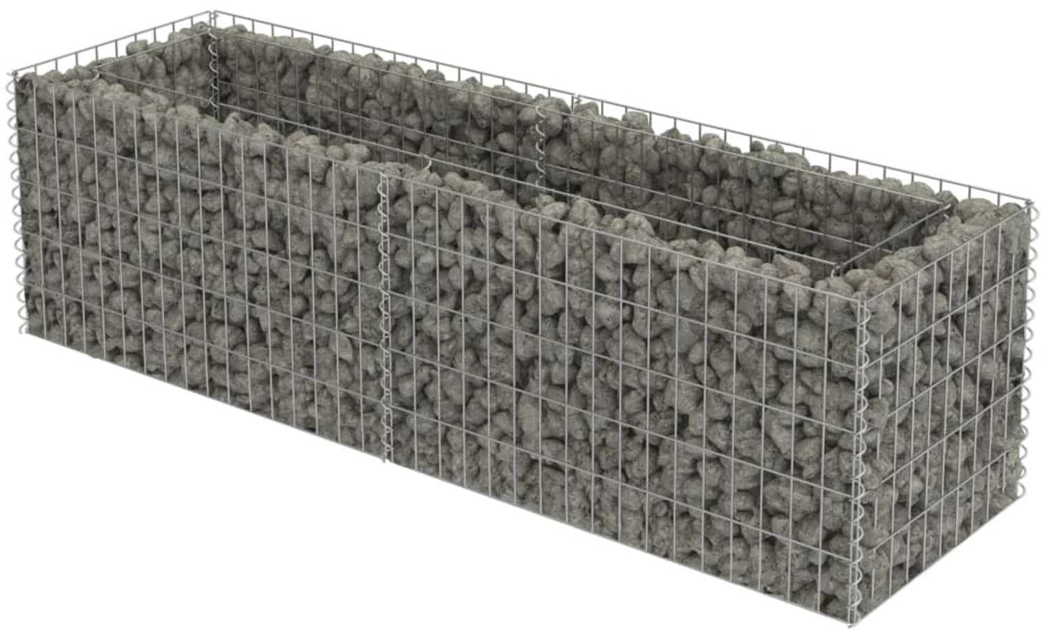 vidaXL Gabionen-Hochbeet Verzinkter Stahl 180×50×50 cm 143559 Bild 1