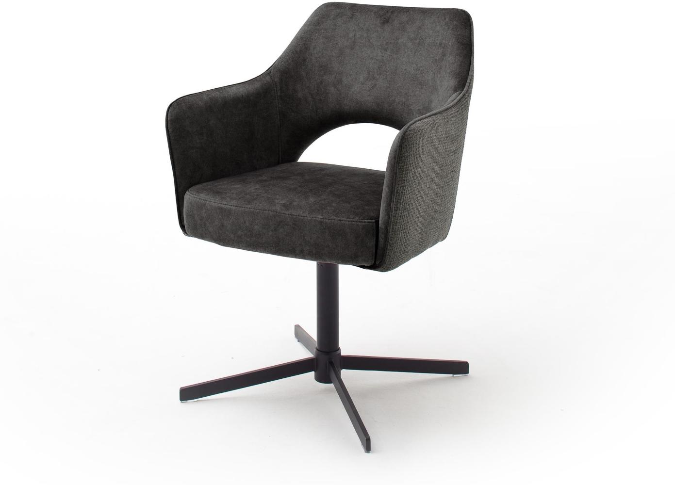 Esszimmerstuhl >Viannos< (2-er Set) in Anthrazit aus Metall - 64x85x61cm (BxHxT) Bild 1