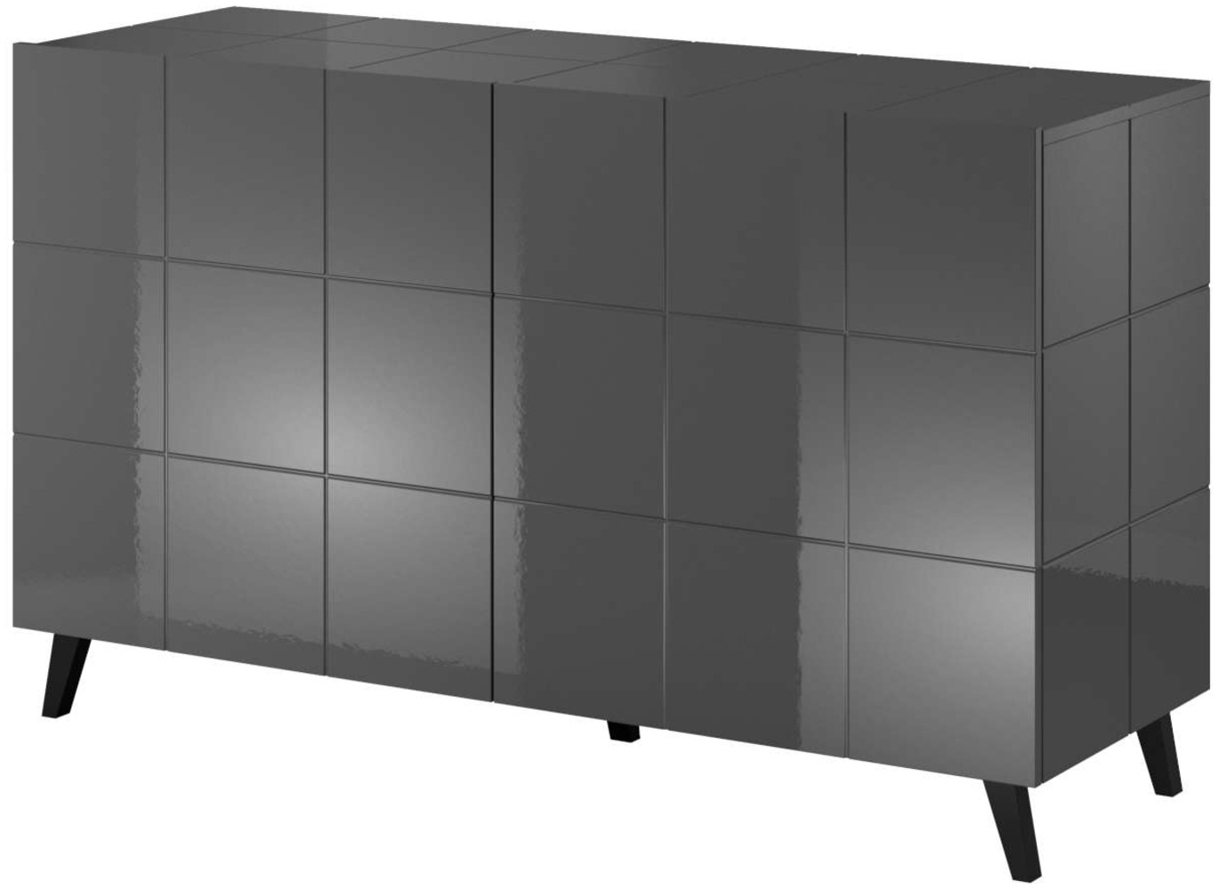 99rooms Rema II Kommode Graphit Hochglanz Bild 1