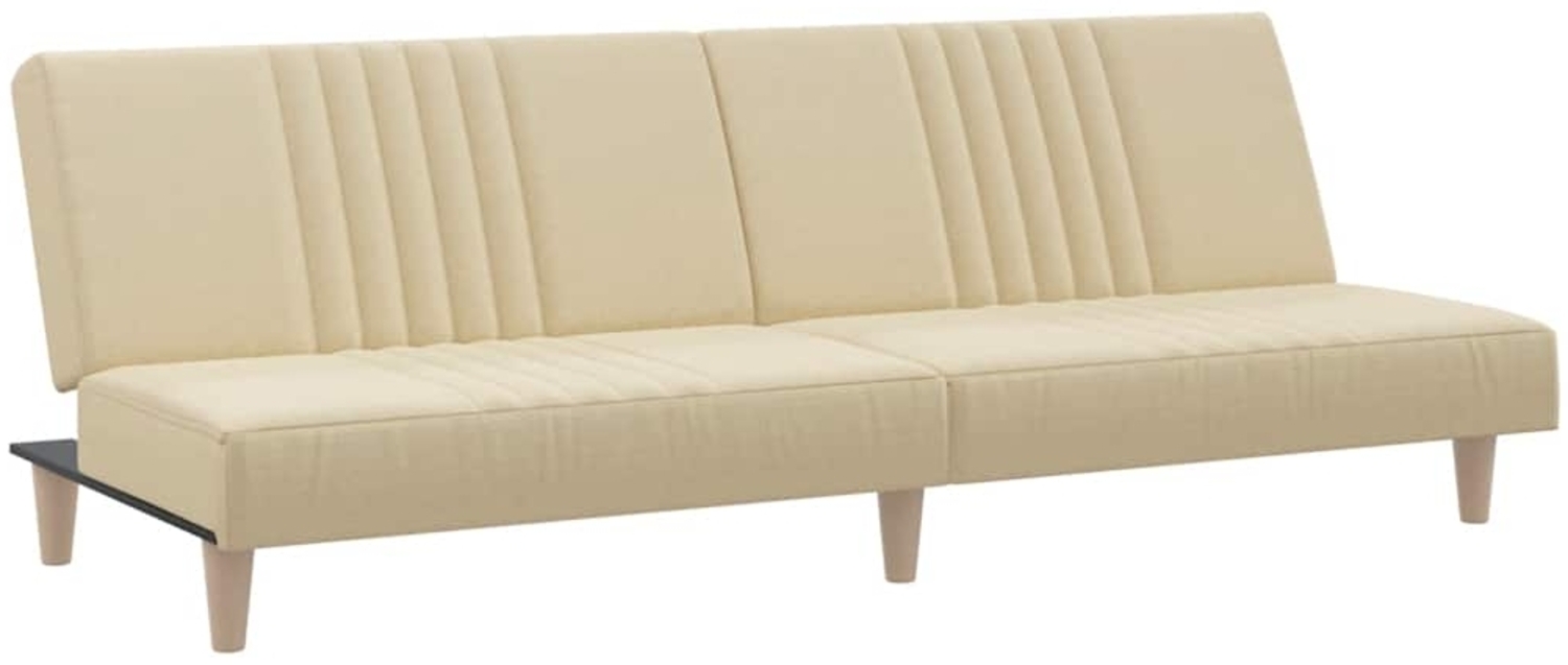 vidaXL Schlafsofa Creme Stoff 351884 Bild 1